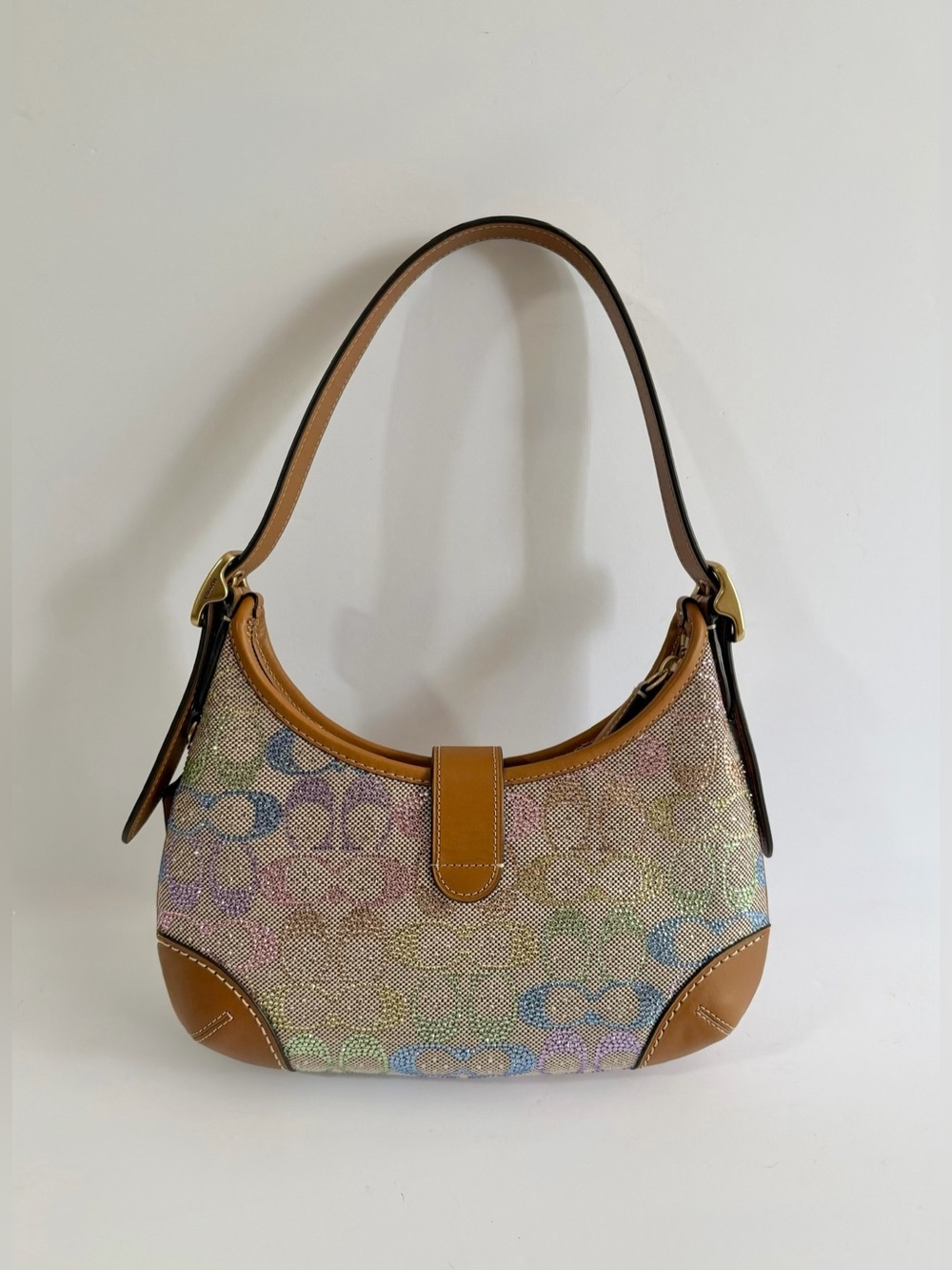 COACH Rainbow Candy Crystal Hamptons Hobo Bag - Picture 2 of 14